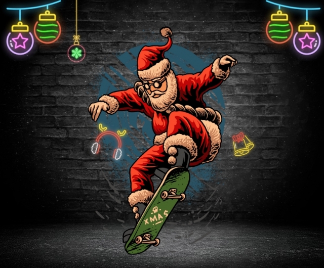 Mosu pe skateboard